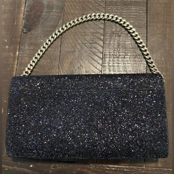 kate spade New York black w/multi colored glitter Milou Sunset Lane clutch. - Picture 4 of 5